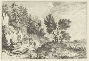 Deux promeneurs près d