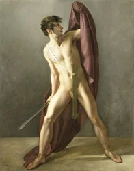 Guerrier avec épée dégainée