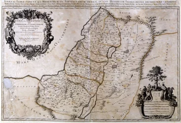 Carte géographique historique de la Palestine. Atlas de Jansson