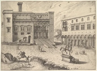 Vue du Campidoglio sur la colline du Capitole, de la série Operum antiquorum romanorum, 1562