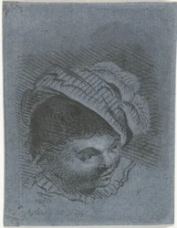 Tête de garçon avec chapeau
