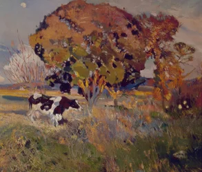 La vache et le chêne