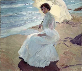 Clotilde sur la plage