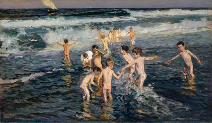 Baigner les enfants, 1899
