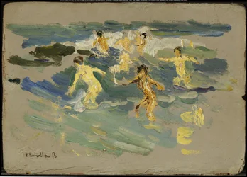 Plage à Valence, vers 1904