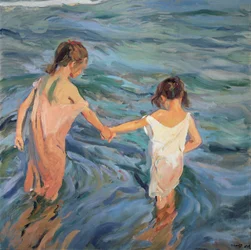 Enfants dans la Mer