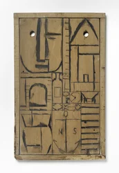 Constructivo con dibujo inciso