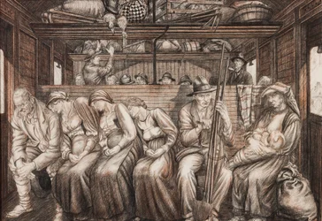 Récolteurs italiens en voyage, vers 1924