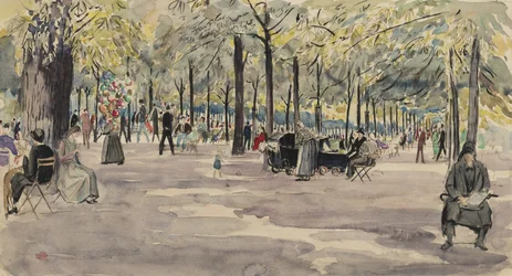 Les jardins des Tuileries, Paris, vers 1925