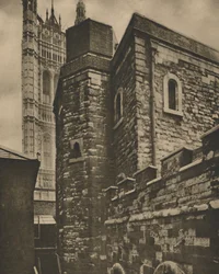 La tour des bijoux, Westminster, survivant du très ancien Londres, vers 1935