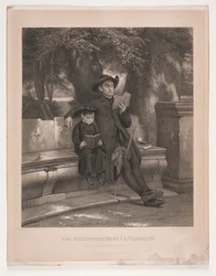 En time hos præsten (Prêtre italien avec son élève)
