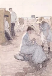 Scène de plage à Scheveningen