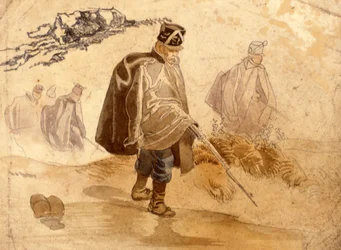 Infanterie en manteau et en opérations de combat de 1848-49