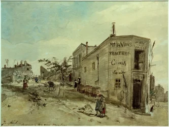 Vue de Montmartre, le Café Le Roi du Désert