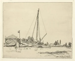 Le navire amarré - Six vues hollandaises (titre de la série)