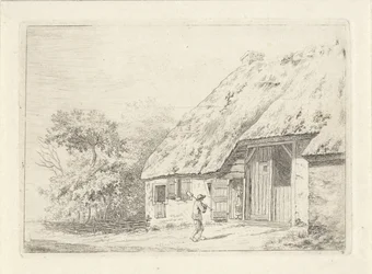 Homme avec une bêche près d