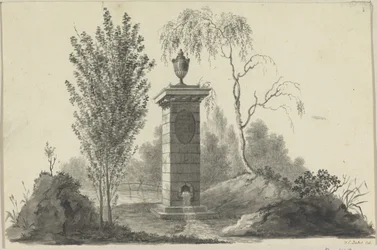 Fontaine avec urne