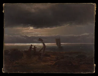 Mère et enfant au bord de la mer