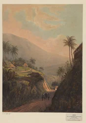 Vue sur une route vers la vallée de Salak à Java
