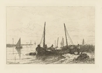 Vue sur le Zuiderzee près de Spakenburg