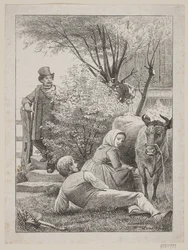 "Assis près de ta vache rouge", page de titre pour Chr. Winthus "Gravure sur Bois"