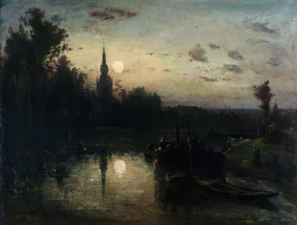 Johan Jongkind - Clair de lune à Overschie