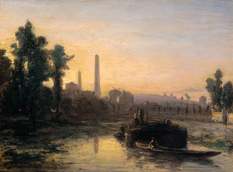 Vue sur la rivière en France, éventuellement près de Pontoise