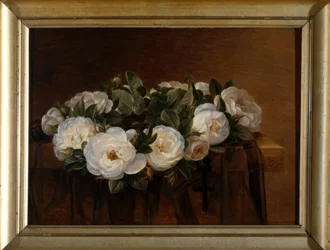 Couronne de roses blanches