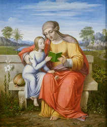 Sainte Anne apprend à lire à la Vierge