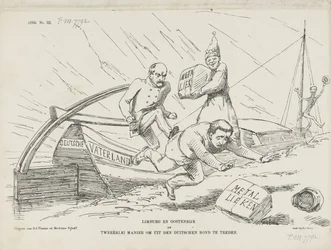 Caricature de Bismarck et de la Confédération allemande, 1866