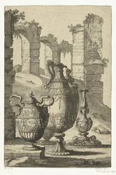 Trois vases et un chandelier (Materiem superabat opus)