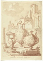 Chandelier et trois vases