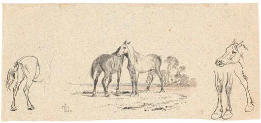 Les deux chevaux; ainsi qu