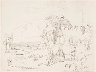 Une scène de traite, collée page 14