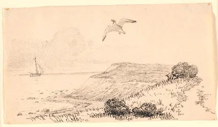 La mouette. Illustration pour "Fables pour enfants" de Kaalund. Voir commentaire du catalogue d