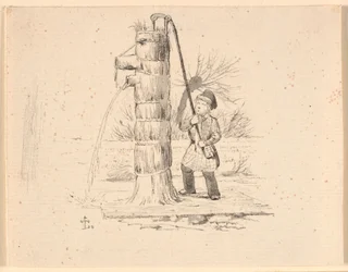 Posten. Illustration de "Fabler for Børn" de Kaalund