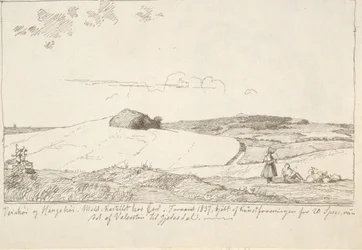 Paysage du Sjælland. En arrière-plan Vejrhøj, collé f.n. page 6