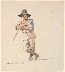 Jeune berger debout