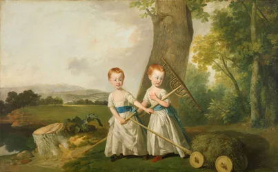 Portrait des enfants Blunt, 1766-80