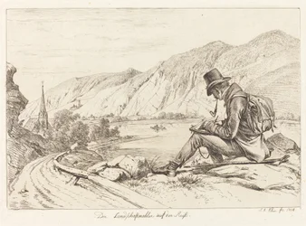 Der Landschaftmaler auf der Reise