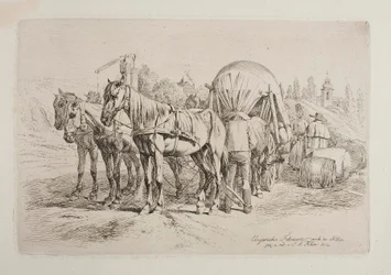 Chariot à chevaux hongrois