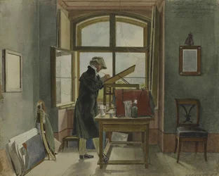 Johann Christoph Erhard dans son atelier, 1818