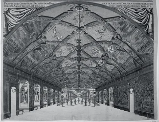 La salle des Géants avec le ballet maure à Dresde en 1678