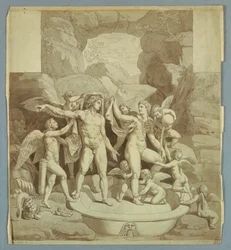 Mars et Vénus se préparant pour les noces de Cupidon et Psyché