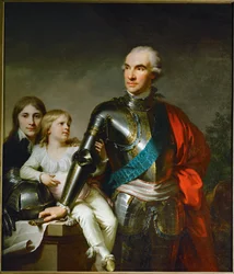 Le Comte Stanislas Felix Potocki et ses deux fils Felix-Georg et Stanislas ...