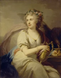 Portrait de la princesse Ekaterina Fyodorovna Dolgorukova 1769-1849 en Hébé