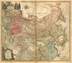 Carte de la Russie tirée de : Imperii Russici et Tartariae universae tam majoris et Asiaticae quam minoris et