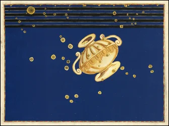 Carte de 1624 de la constellation du Cratère par Johann Bayer