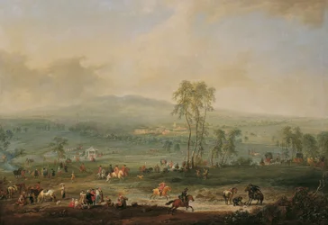 Laxenburg depuis la Schneiderau vers Guntramsdorf et Mödling