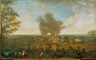 La bataille de Hochkirch ... (peinture sur toile)